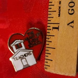 Teacher Appreciation Gift. Teacher Lapel Pin. Teachers The Heart of Every School